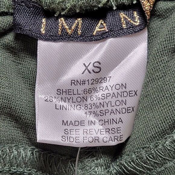 Iman Olive Super Soft Leggings Sz XS - Picture 5 of 10